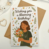 Florist Birthday Card – Blooming Birthday Wishes - Greeting Card